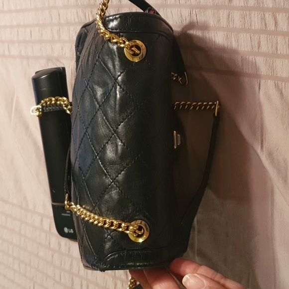 Judith Leiber Black Leather Quilted Mini Bag - Picture 2 of 14